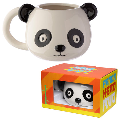 Adoramals Panda Ceramic Shaped Head Mug front view