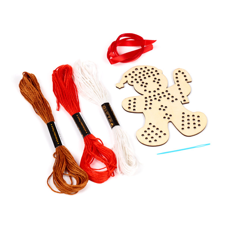 Jingle Bunch Cross Stitch Kit with vibrant threads