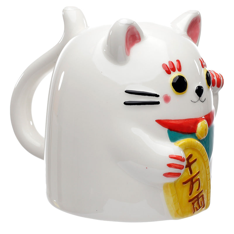 Upside Down Mug with Maneki Neko Design
