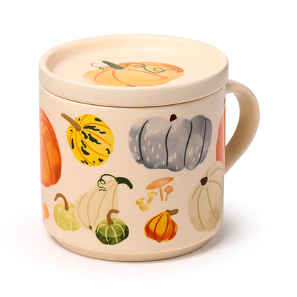Porcelain Mug with Autumn Harvest Design