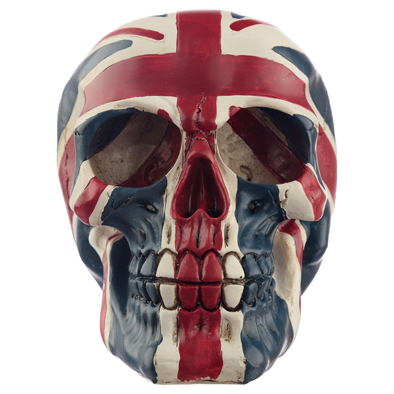 Union Jack Skull Ornament side view