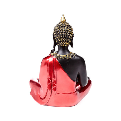 Meditative Thai Buddha Figurine in vibrant colours
