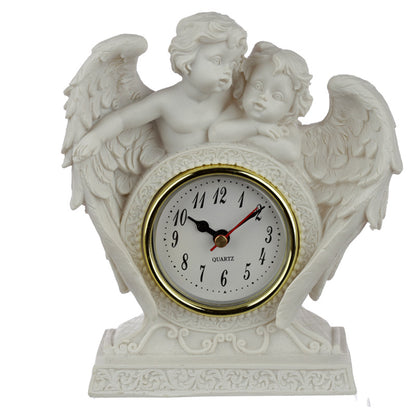 Peace of Heaven Cherub - Endless Love Mantle Clock front view