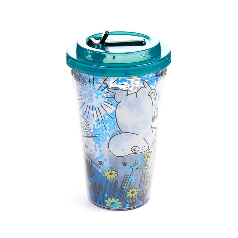 Moomin cup alongside refreshing drinks