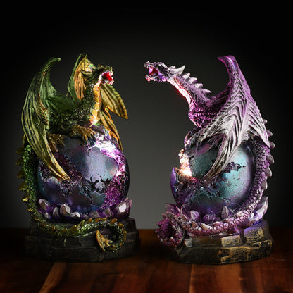 Geode LED Dark Legends Dragon Figurine - Front View