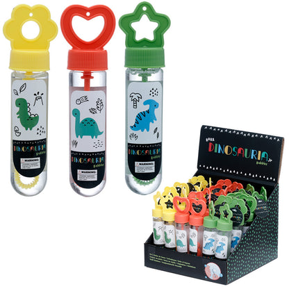 Children enjoying bubble play with Dinosauria Jr Bubbles