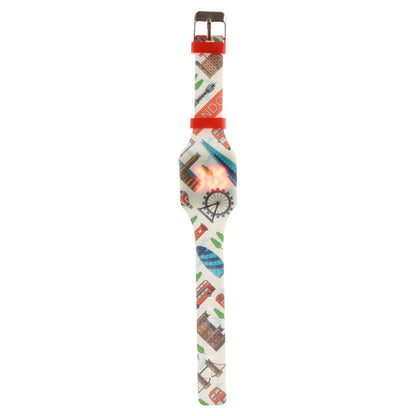 Vibrant Silicone Digital Watch London Icons