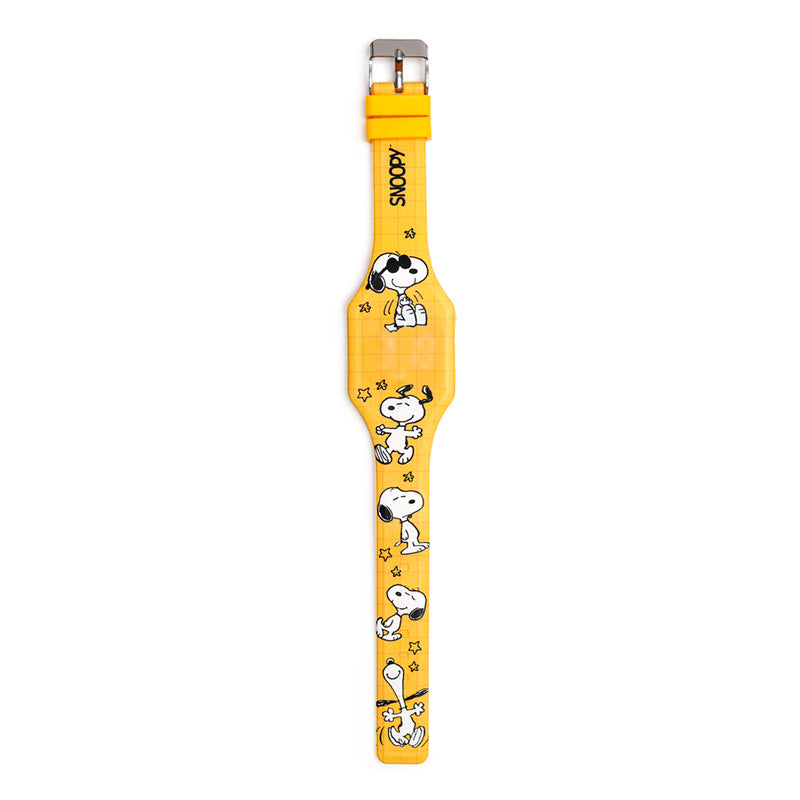 Peanuts Snoopy & Woodstock Silicone Digital Watch on wrist