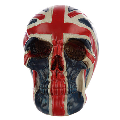 Skull Union Jack Head Ornament detailed side view