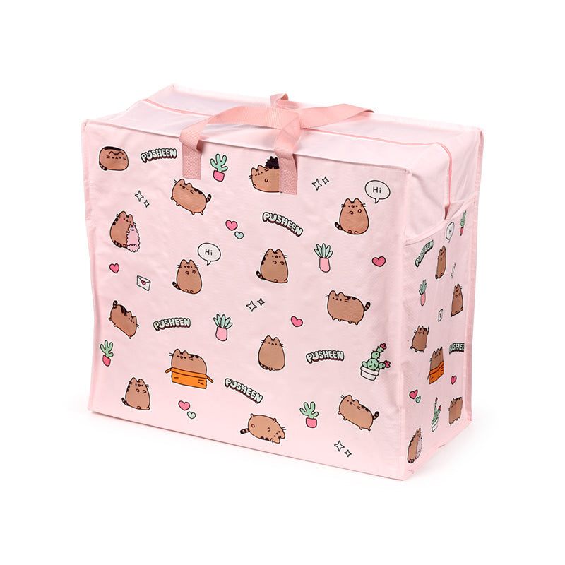 Pusheen the Cat Laundry & Storage Bag with assorted items