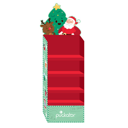 Festive display of Christmas ornaments on Jingle Bunch unit