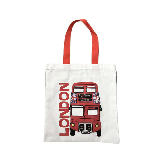 London Souvenir Red Bus Tote Shopping Bag