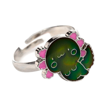 Playful Axolotl Mood Ring in assorted styles