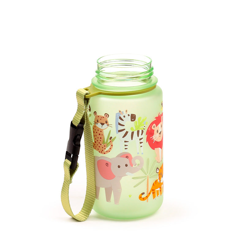 Vibrant children's water bottle with pop top