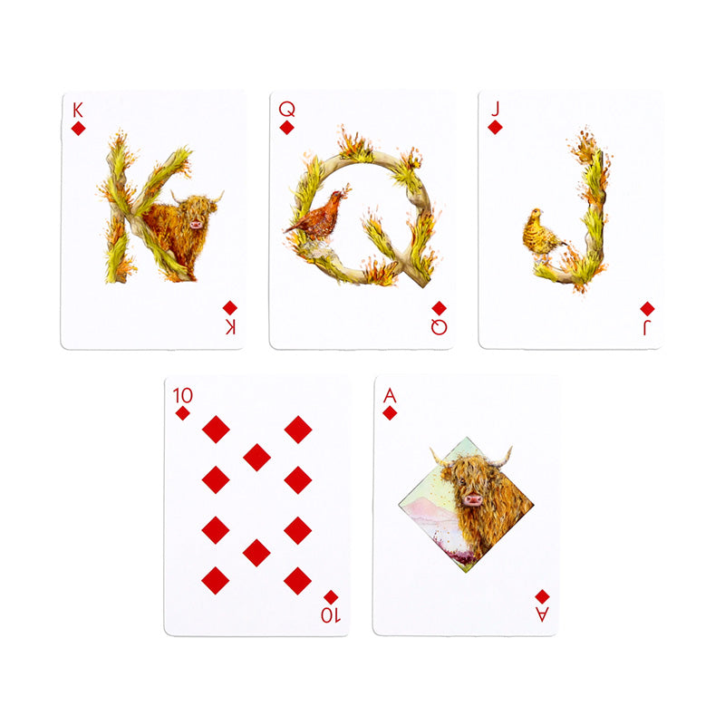 Jan Pashley Highland Coo Playing Cards - Display