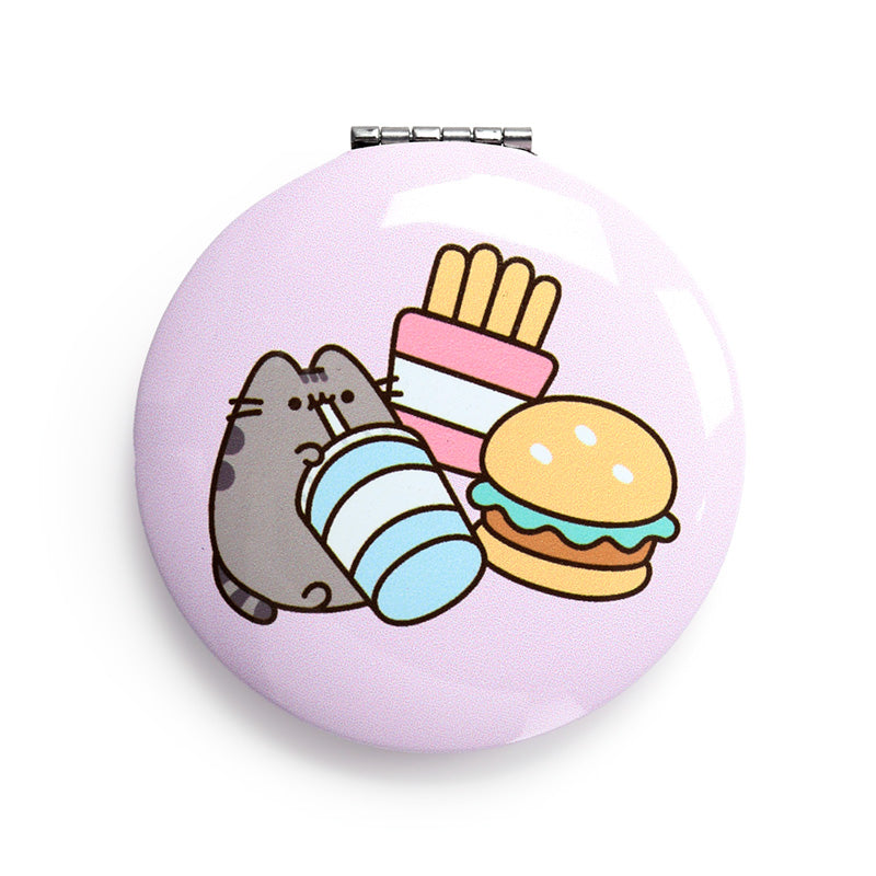 Pusheen the Cat Compact Mirror on a vanity