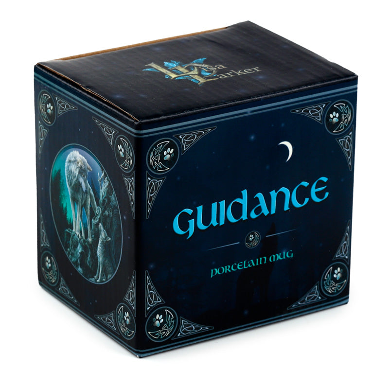 Lisa Parker Guidance Wolf Porcelain Mug - Side View