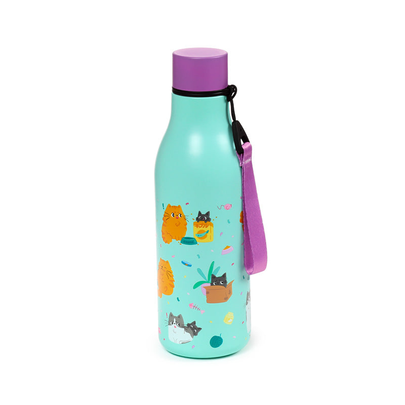 Beans & Co Cats Insulated Drinks Bottle - 500ml