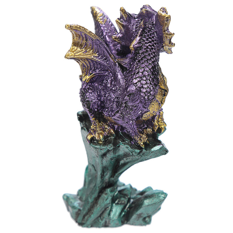 Rock Crystal Enchanted Nightmare Dragon Figurine showcasing its elegance