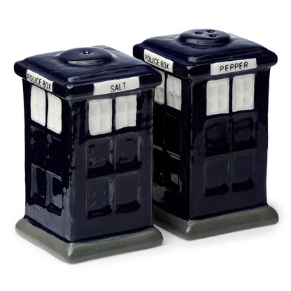 Ceramic Salt & Pepper Set shaped like a Police Box