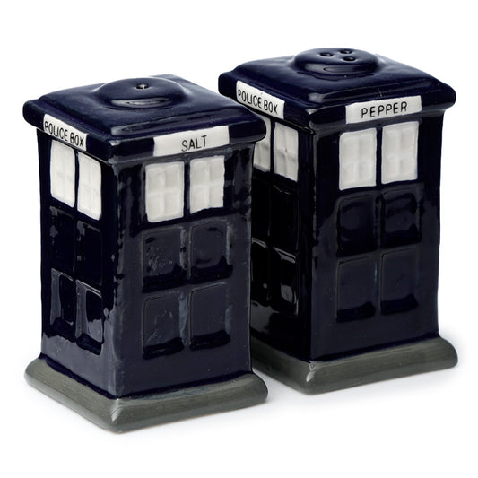 Ceramic Salt & Pepper Set shaped like a Police Box