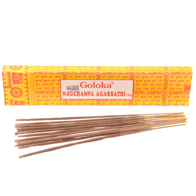 Nag Champa Golaka Incense Sticks in a decorative setting