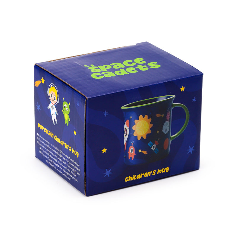Elegant Space Cadet porcelain mug with fine rim