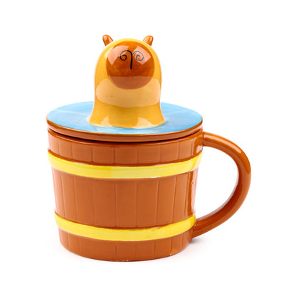 Capybara Mug with Decorative Elements