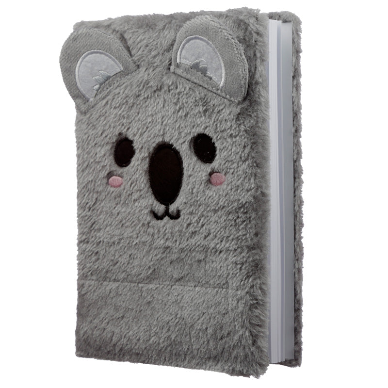 Open pages of Adoramals Koala Plush A5 Notebook