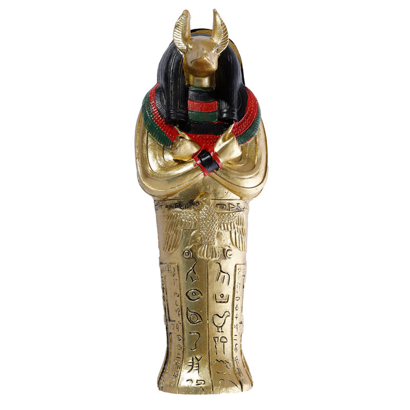 Decorative Gold Egyptian Trinket Box on display
