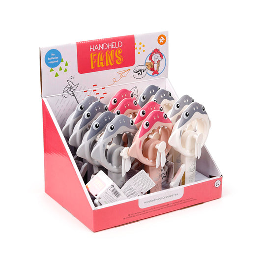 Hand Operated Shark Hand Fan - Front View