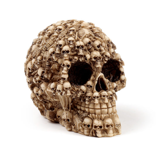 Fantasy Multiple Skulls Ornament front view