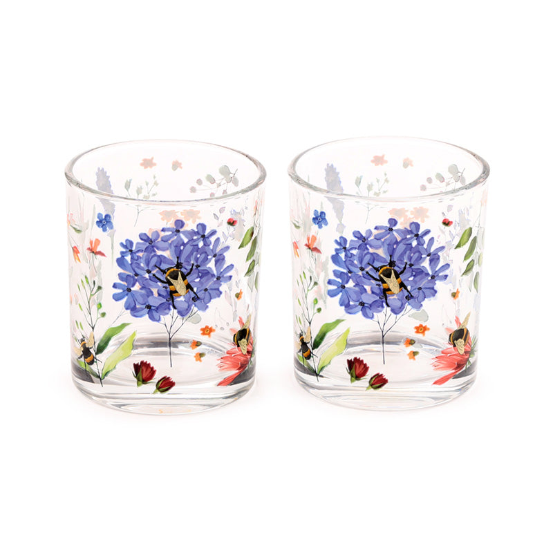 Elegant Nectar Meadows Glass Tumblers Set of 2