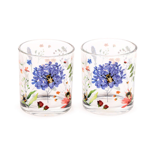 Elegant Nectar Meadows Glass Tumblers Set of 2