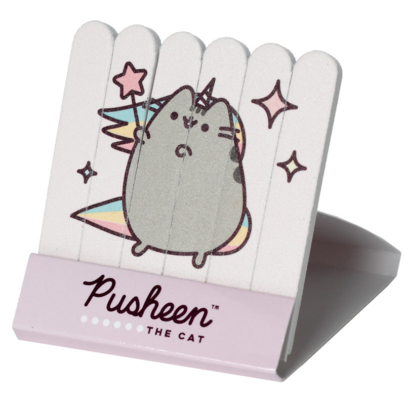 Pusheenicorn Nail File Matchbook on a vanity