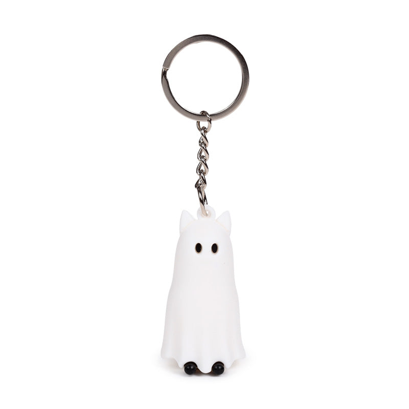 Spooky Ghost Keyring with seasonal decorations