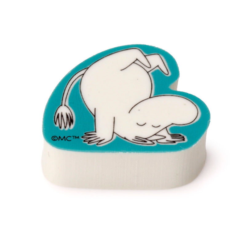 Moomin character erasers displayed together