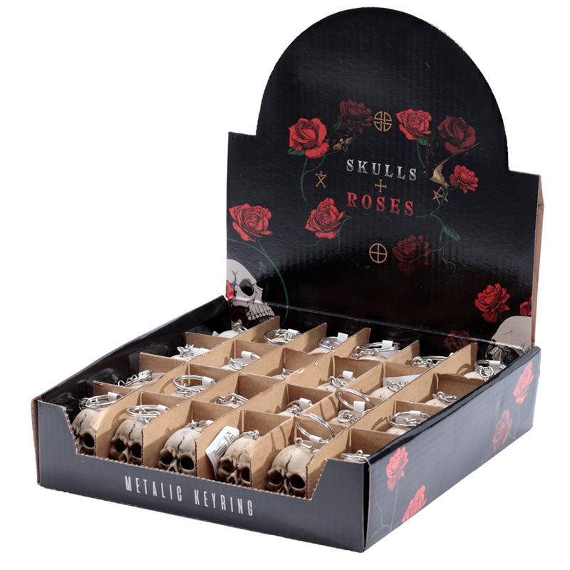 Skulls and Roses Keyring as a unique gift idea