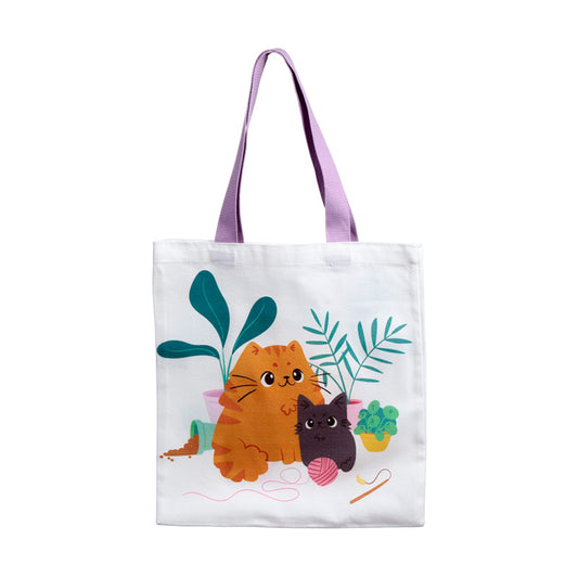 Beans & Co Cats Tote Shopping Bag with playful cat design