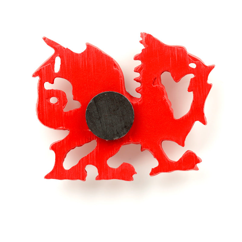 Close-up of Welsh Dragon Souvenir Magnet details