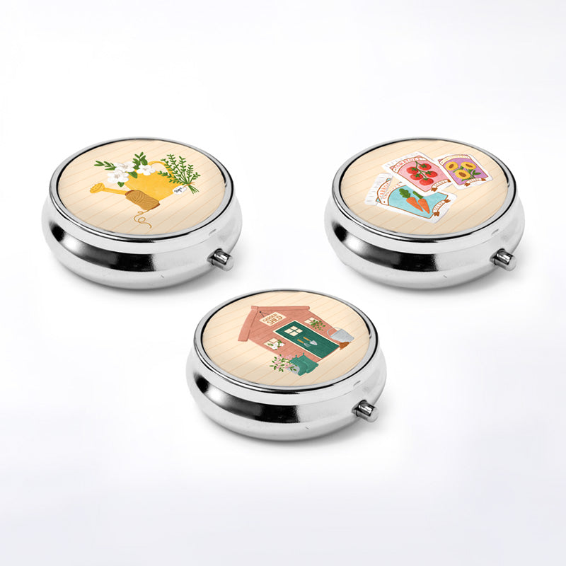 Pill Box - In the Garden, decorative home decor accent
