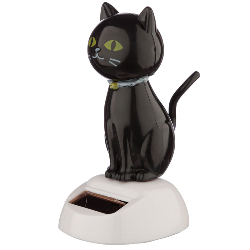 Charming Solar Pal - Lucky Black Cat for home decor