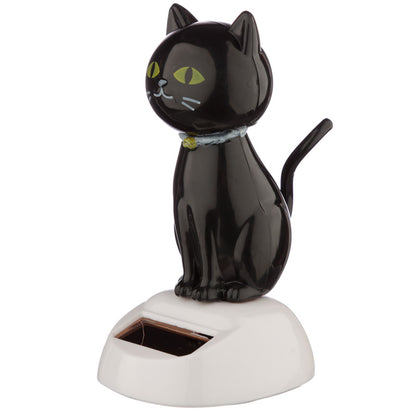 Charming Solar Pal - Lucky Black Cat for home decor