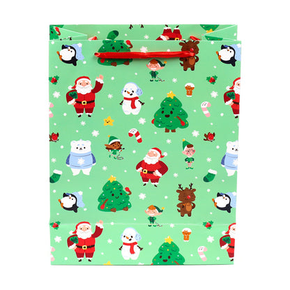 Large Christmas gift bag showcasing holiday spirit