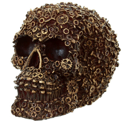 Close-up of Gothic Collectable Nuts and Bolts Skull Decoration