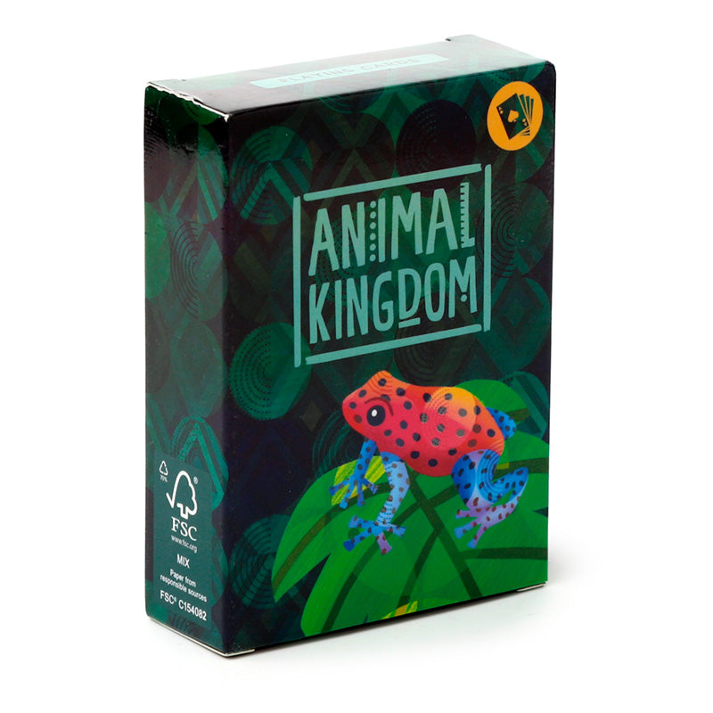 Close-up of Animal Kingdom Playing Cards with vibrant illustrations