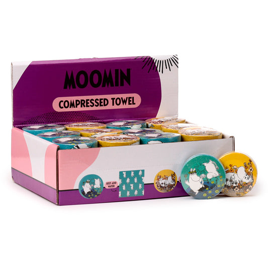 Moomin Compressed Travel Towel design front view