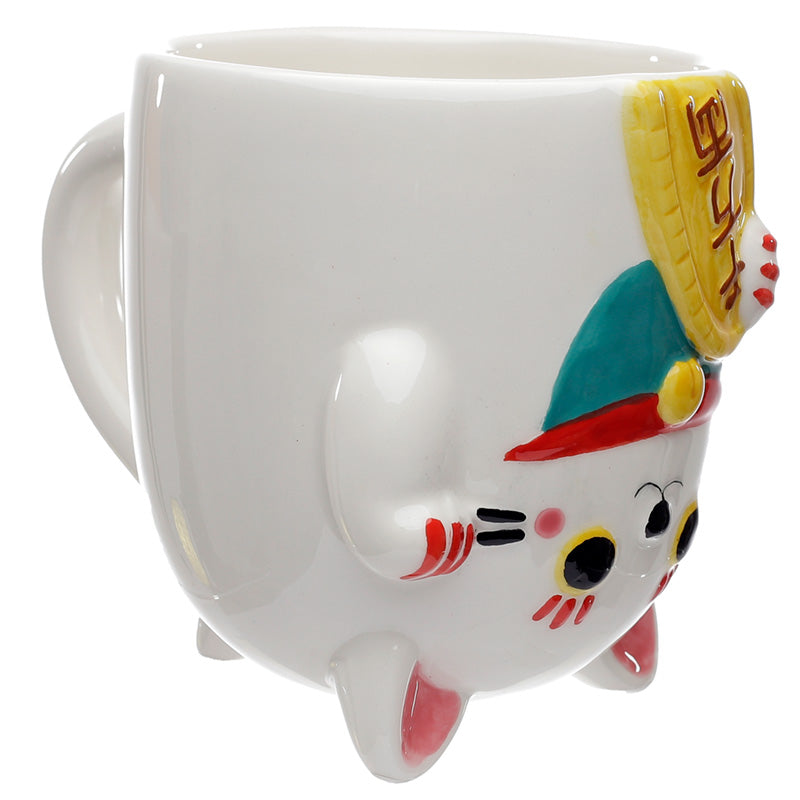 Ceramic Mug featuring Lucky Cat Design