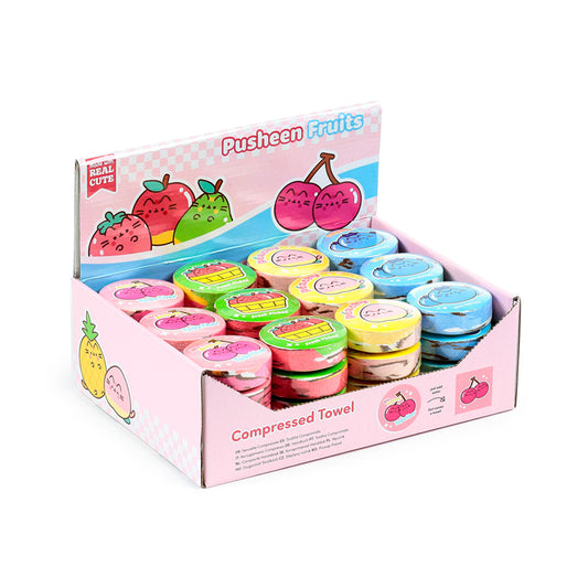 Pusheen the Cat Fruits Compressed Travel Towel