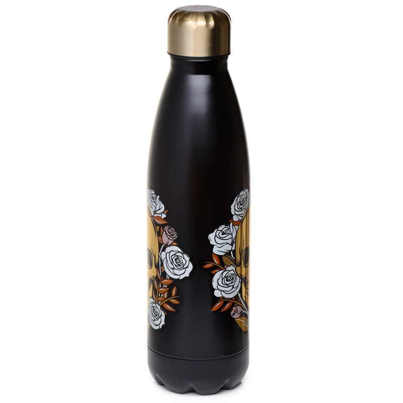 Stylish Skulls and Roses Insulated Drinks Bottle